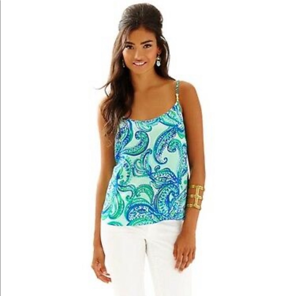 Lilly Pulitzer Keep It Current Dusk Silk Top